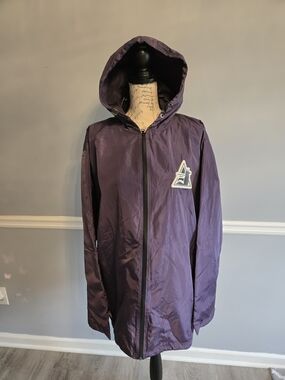 Purple Hooded Windbreaker Jacket - Men's Lightweight Coat